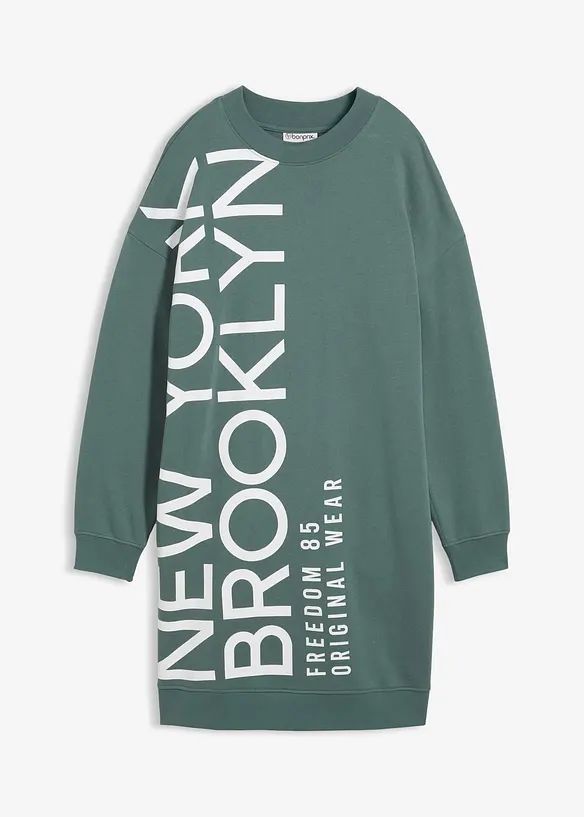 Jerseyklänning i oversizemodell med bomull, bonprix