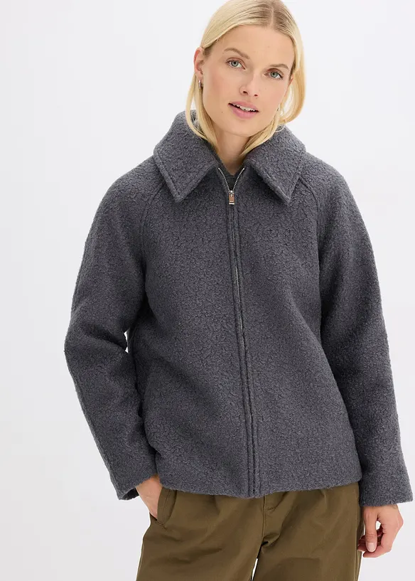 Blusjacka i mjuk bouclé, bonprix