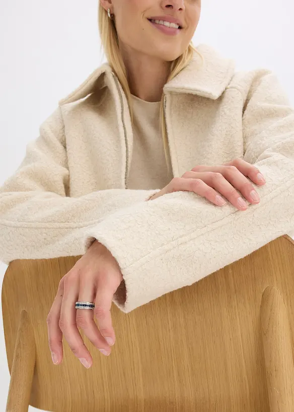 Blusjacka i mjuk bouclé, bonprix