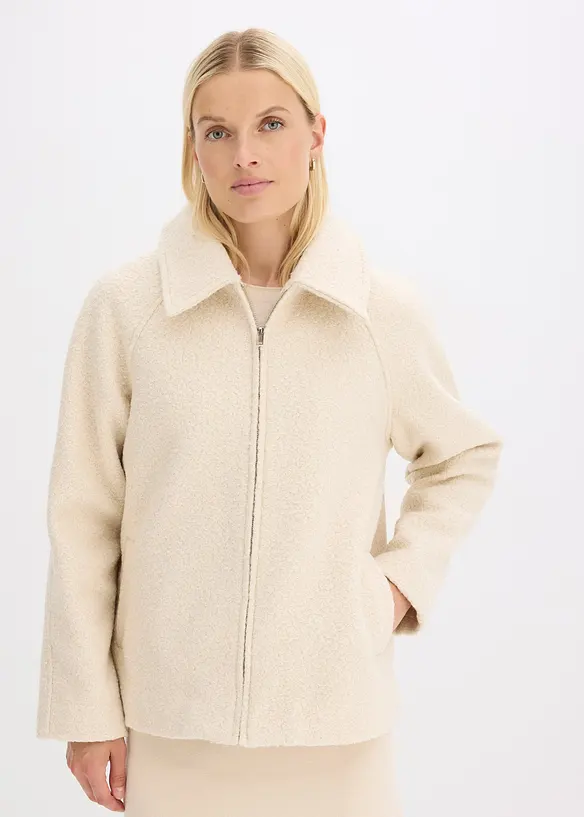 Blusjacka i mjuk bouclé, bonprix