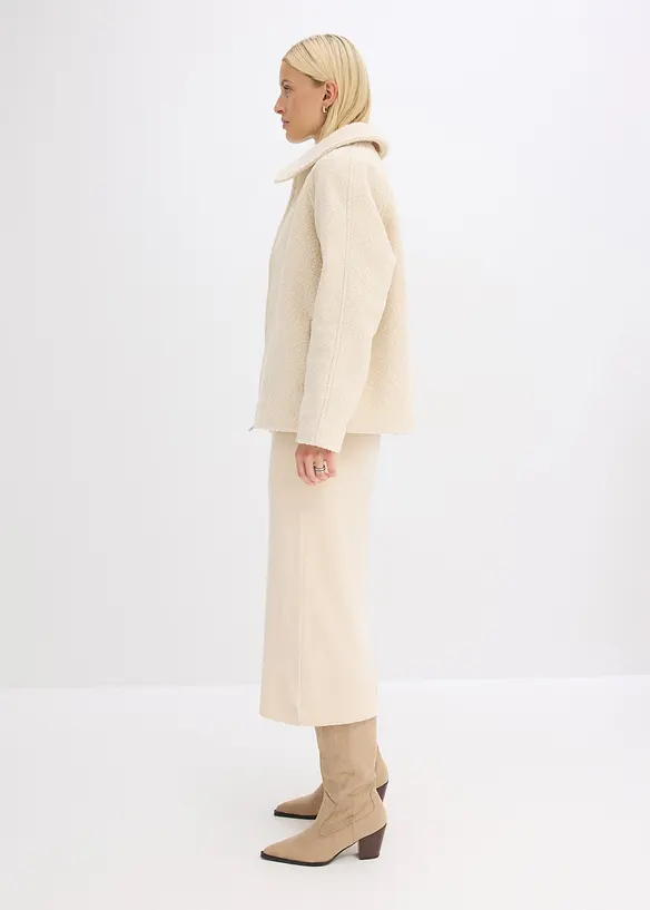 Blusjacka i mjuk bouclé, bonprix