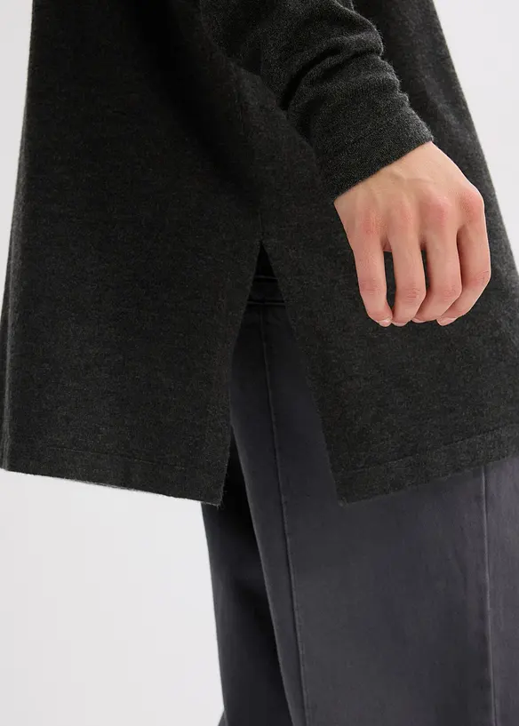 Tröja med poncholook i mjuk viskosmix, bonprix