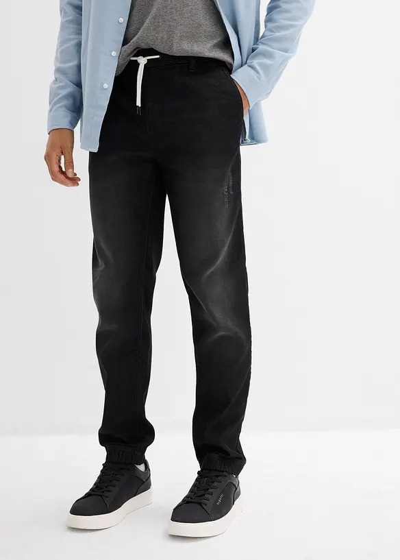 Mjuka dra på-jeans, Straight, bonprix