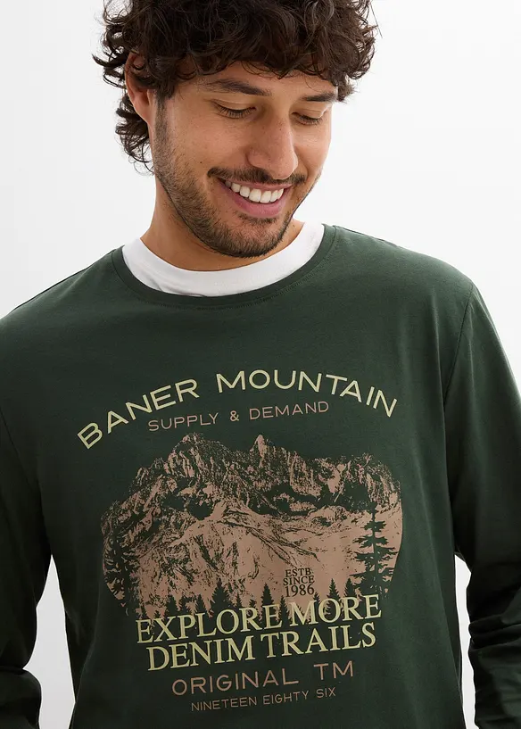 Långärmad T-shirt (2-pack), bonprix