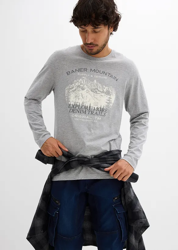 Långärmad T-shirt (2-pack), bonprix
