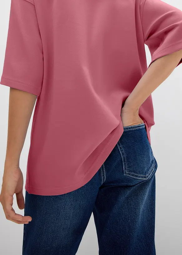 Oversizetopp av tjock jersey i ekologisk bomull, bonprix