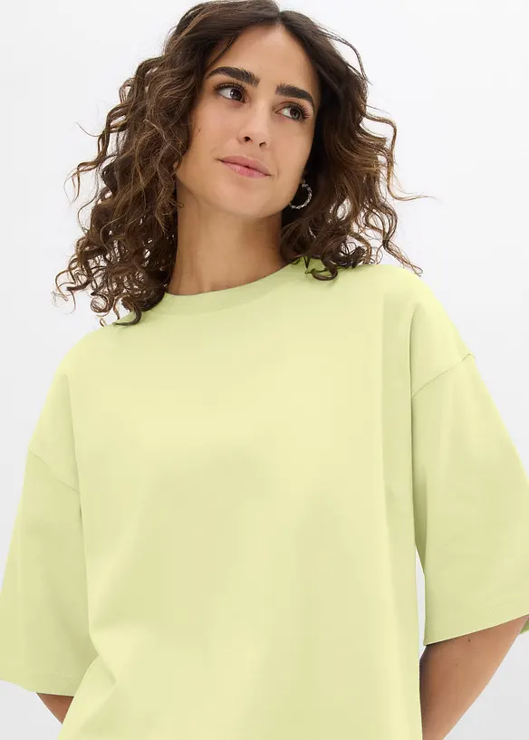 Oversizetopp av tjock jersey i ekologisk bomull, bonprix