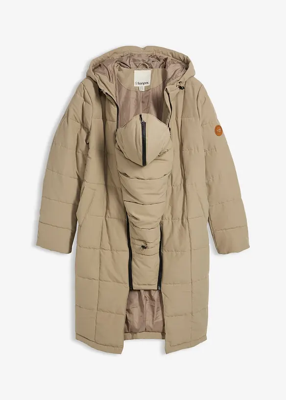 Mammatäckkappa med återvunnen polyester och babyficka, bonprix