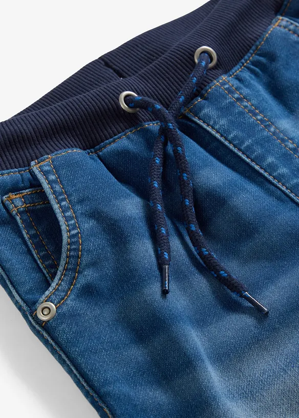Regular Fit joggerjeans i dra på-modell Straight, bonprix