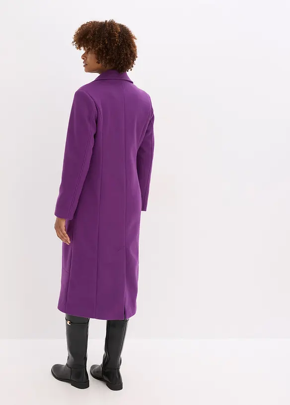 Lång kappa med yllelook, bonprix