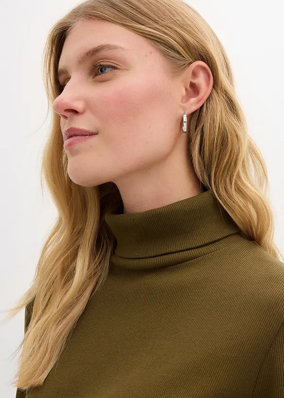 Trikåklänning i ekologisk bomull, bonprix