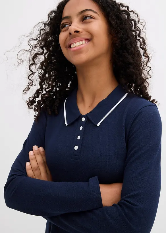 Utställd trikåklänning av ekologisk bomull, bonprix