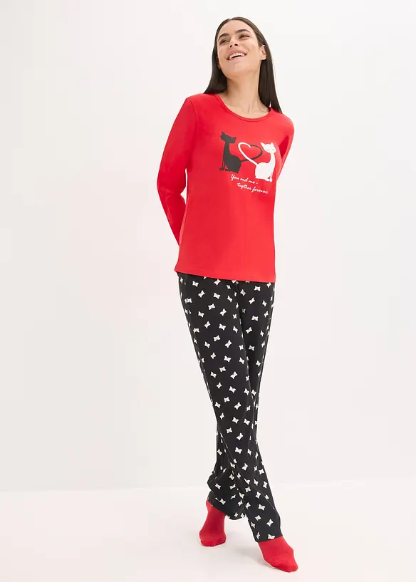 Pyjamas med sovmask, bonprix