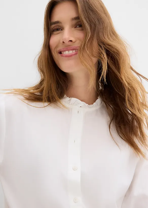 Blus i ren bomull, bonprix