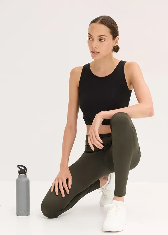 Termoleggings med reflexdetaljer och mobilficka, bonprix