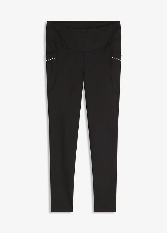 Termoleggings med reflexdetaljer och mobilficka, bonprix