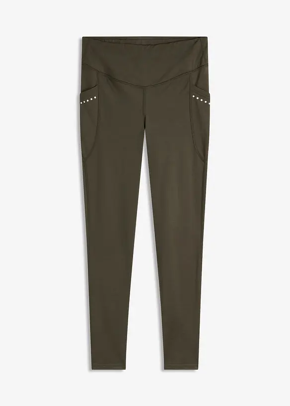 Termoleggings med reflexdetaljer och mobilficka, bonprix