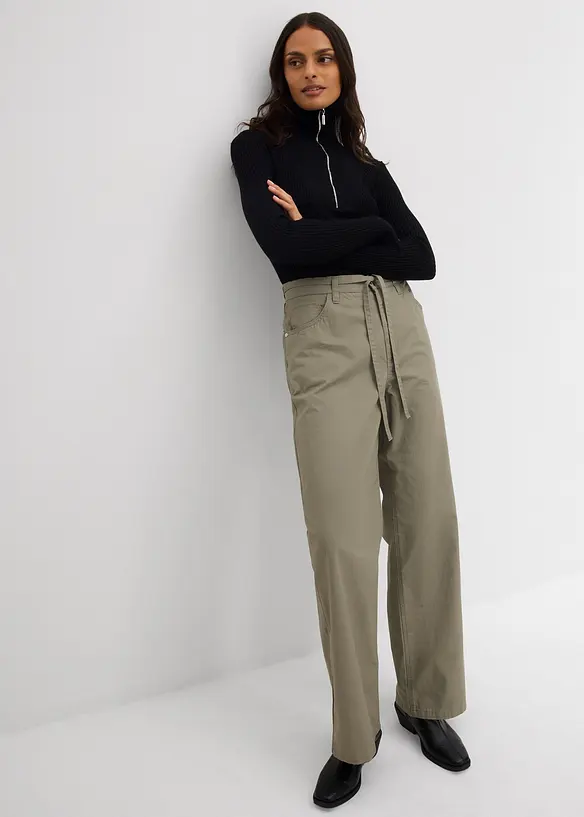 Twillbyxa i ren bomull, bonprix