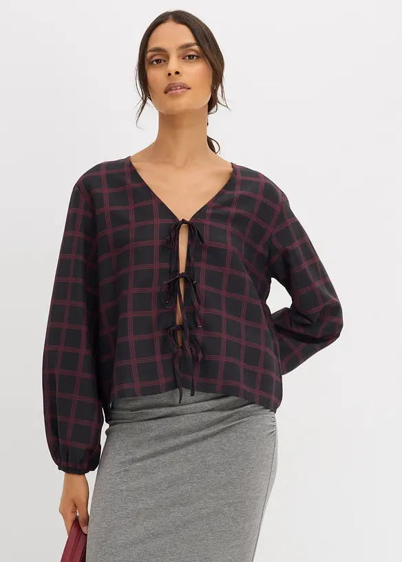 Oversized blus av mjuk viskos, bonprix