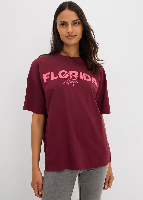 T-shirt i oversizemodell av ekologisk bomull, bonprix