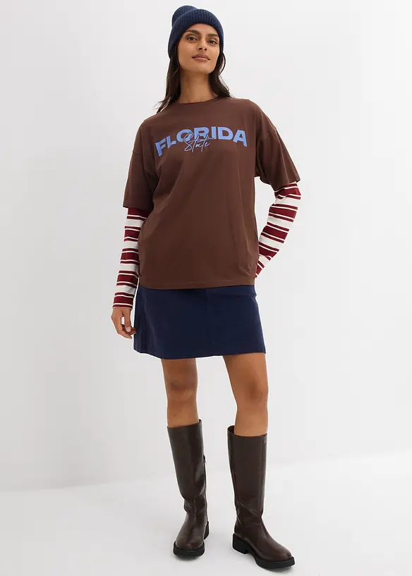 T-shirt i oversizemodell av ekologisk bomull, bonprix