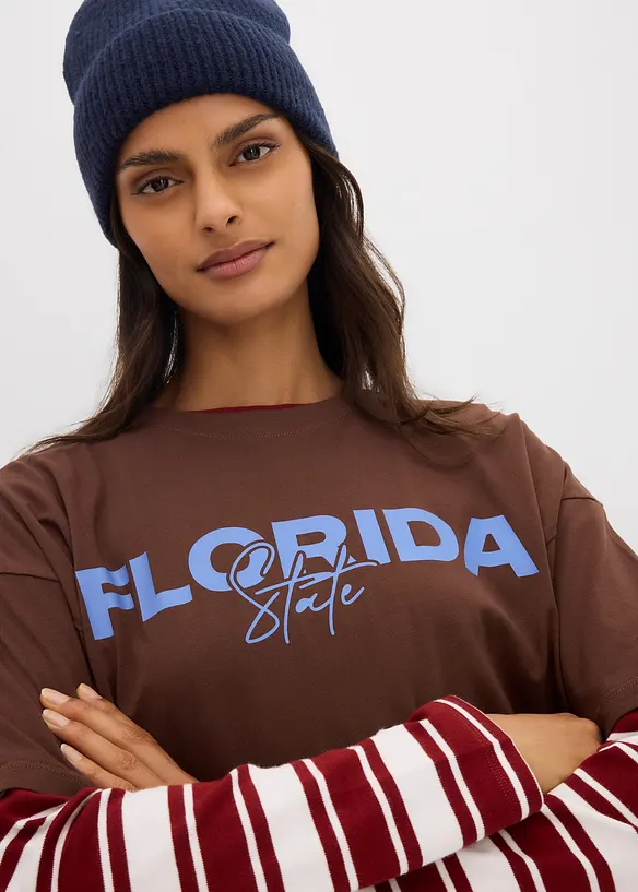 T-shirt i oversizemodell av ekologisk bomull, bonprix