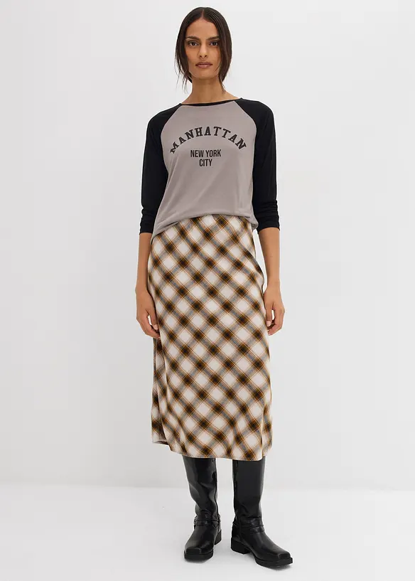 Långärmad topp av jersey, bonprix