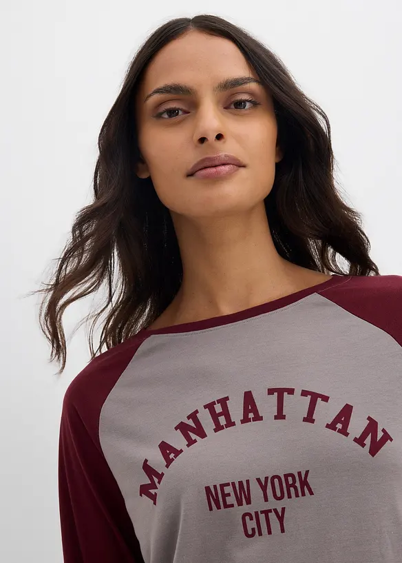 Långärmad topp av jersey, bonprix