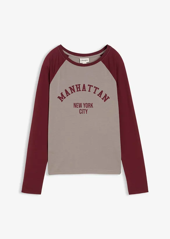 Långärmad topp av jersey, bonprix