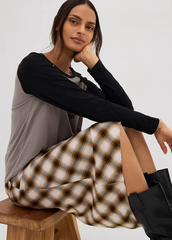 Långärmad topp av jersey, bonprix