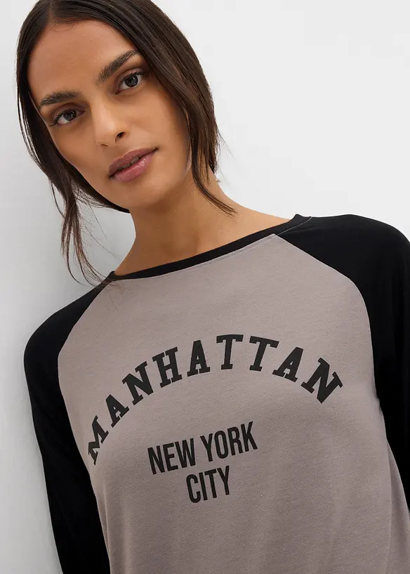 Långärmad topp av jersey, bonprix