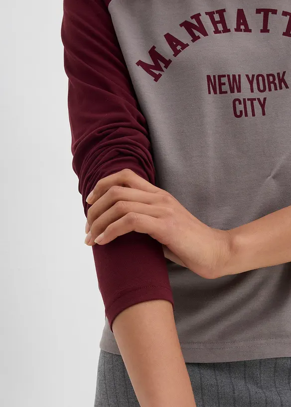 Långärmad topp av jersey, bonprix