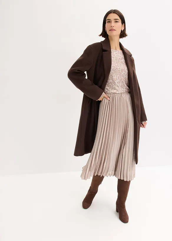 Topp med glansigt leopardmönster, bonprix