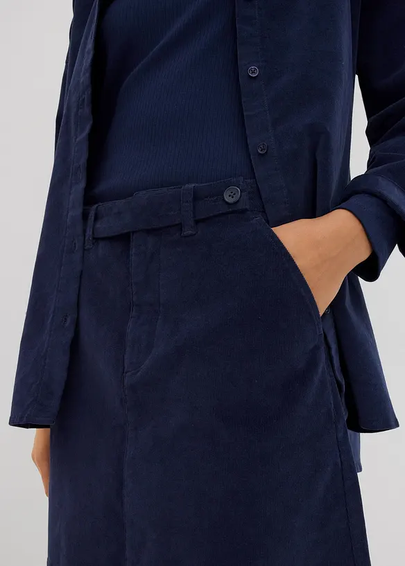 Kort manchesterkjol, bonprix