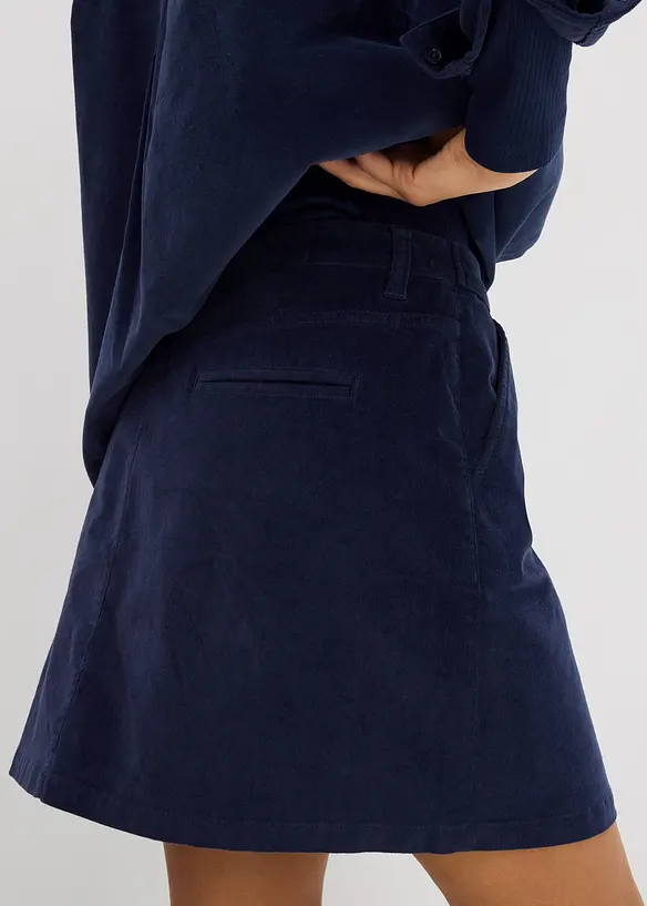 Kort manchesterkjol, bonprix