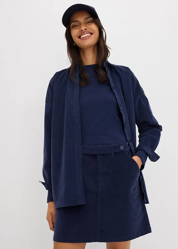 Kort manchesterkjol, bonprix