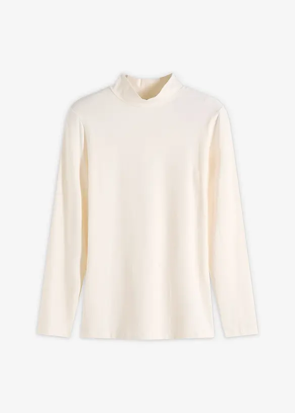Långärmad topp i figurnära modell, bonprix