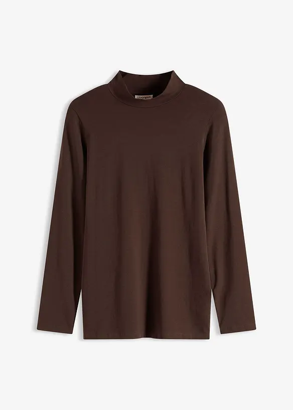 Långärmad topp i figurnära modell, bonprix