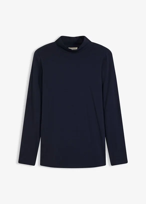 Långärmad topp i figurnära modell, bonprix