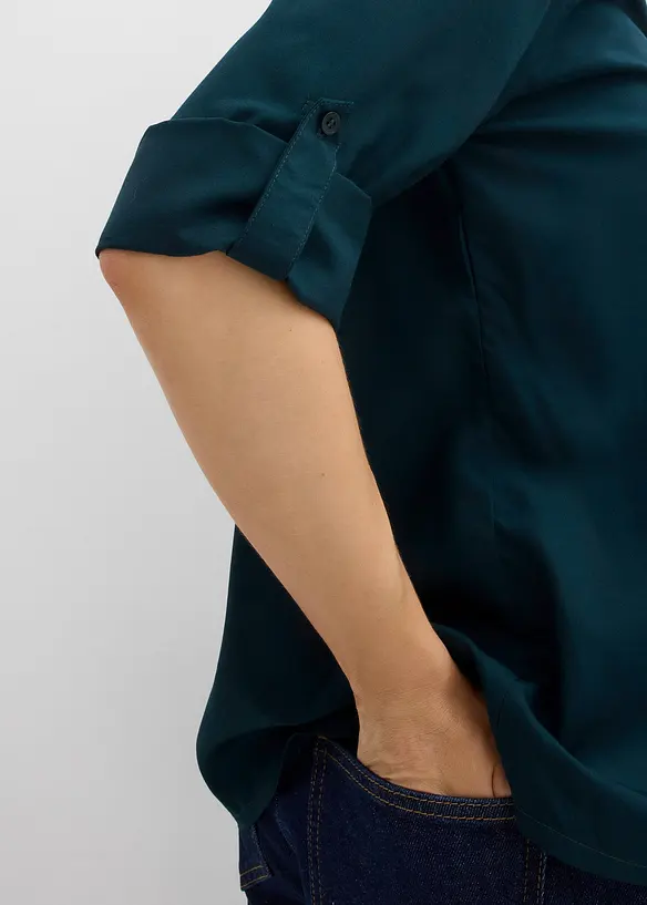 Dra på-blus i följsam viskos, bonprix