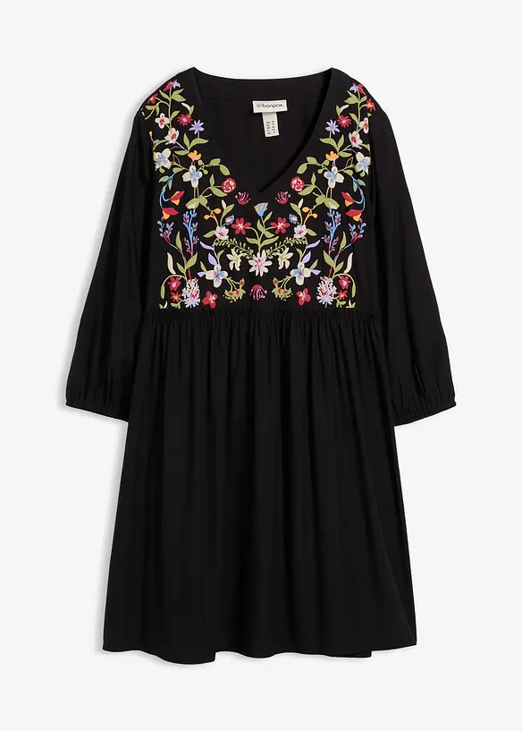 Tunikaklänning i följsam viskos, bonprix