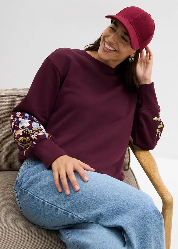 Sweatshirt av bomullsmix, bonprix