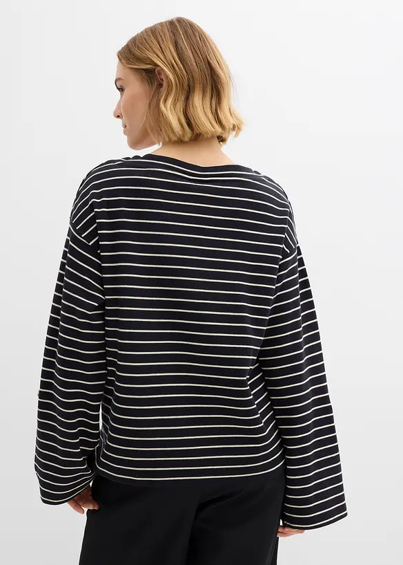 Oversized sweatshirt av ren bomull, bonprix
