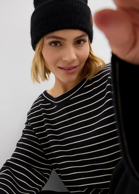 Oversized sweatshirt av ren bomull, bonprix