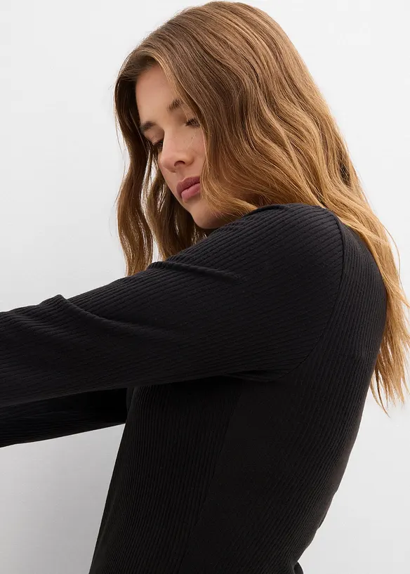 Ribbstickad termotopp, bonprix