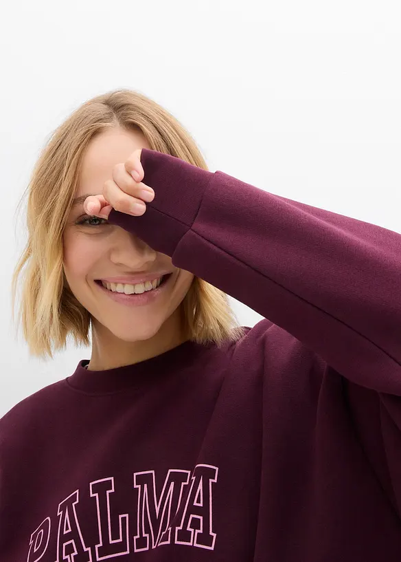 Oversized sweatshirt av bomullsmix, bonprix
