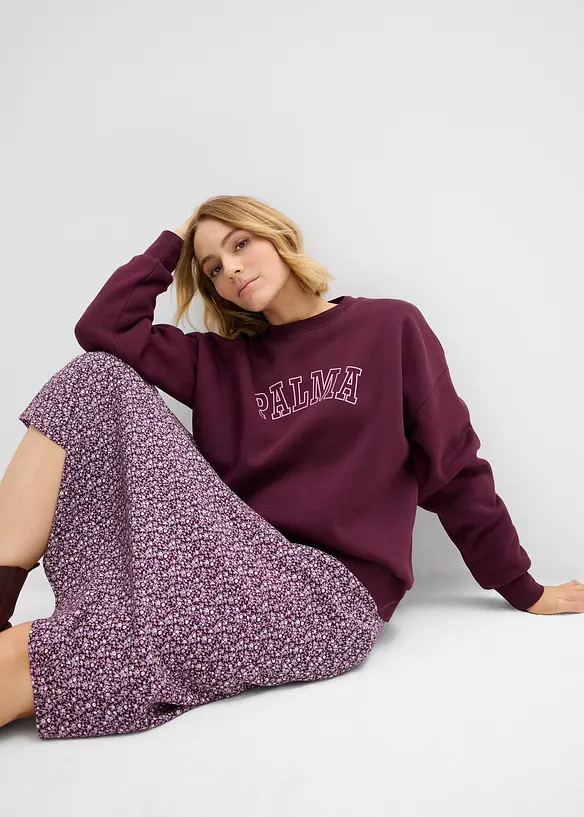 Oversized sweatshirt av bomullsmix, bonprix