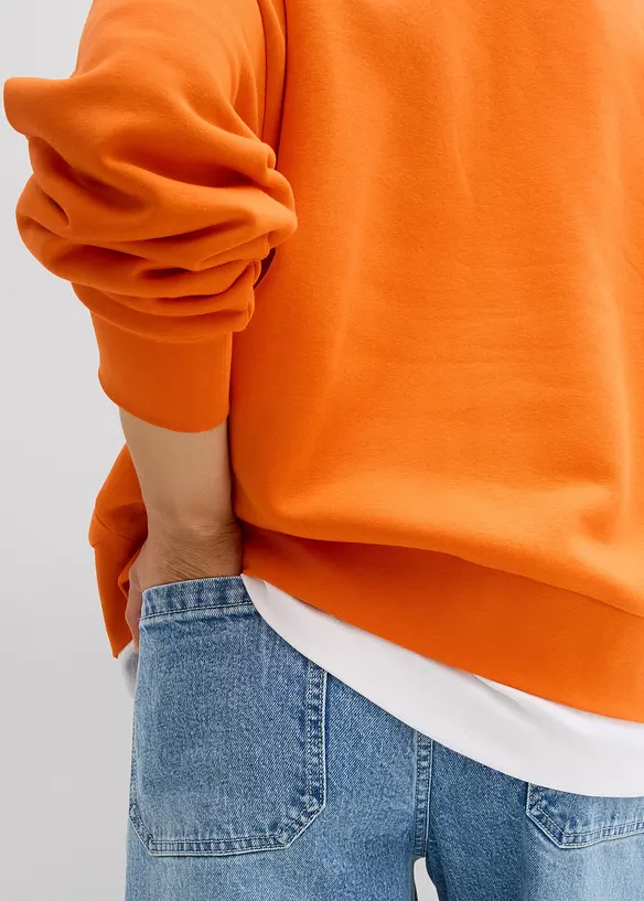 Oversized sweatshirt av bomullsmix, bonprix