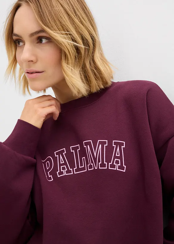 Oversized sweatshirt av bomullsmix, bonprix