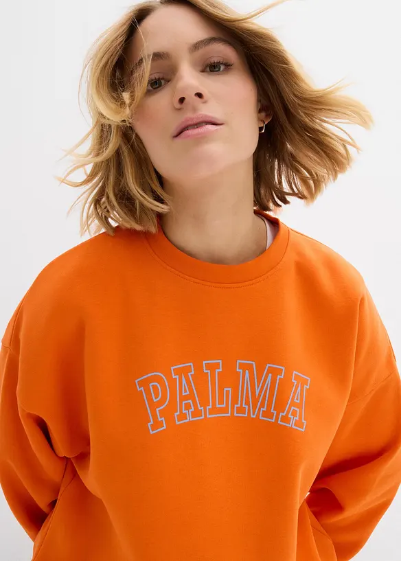 Oversized sweatshirt av bomullsmix, bonprix